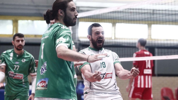 &Tau;&alpha; highlights &tau;&eta;&sigmaf; &nu;ί&kappa;&eta;&sigmaf; &tau;&omicron;&upsilon; &Pi;&alpha;&nu;&alpha;&theta;&eta;&nu;&alpha;ϊ&kappa;&omicron;ύ &kappa;ό&nu;&tau;&rho;&alpha; &sigma;&tau;&omicron;&nu; &Omicron;&lambda;&upsilon;&mu;&pi;&iota;&alpha;&kappa;ό &sigma;&tau;&omicron;&nu; 3&omicron; &tau;&epsilon;&lambda;&iota;&kappa;ό &tau;&eta;&sigmaf; Volley League